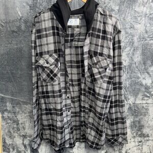 Men's 2XL Hurley Button Up Hooded Sweater 165